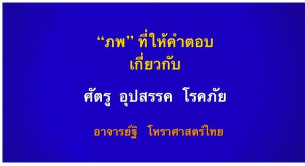 เรือนชาตาที่ให้คำตอบเกี่ยวกับศัตรู อุปสรรค โรคภัย